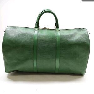 Louis Vuitton LV Boston Bag Keepall 50 Greens Epi